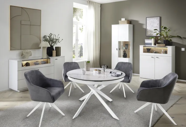 CASAVANTI Sideboard LISSABON modern white 165 x 84 cm