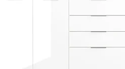 CASAVANTI Sideboard OAKLAND 184 x 102 cm Glas Weiß/Weiß