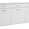 CASAVANTI Sideboard TRENTO 184 x 89 cm NB Hochglanz tiefzieh weiß