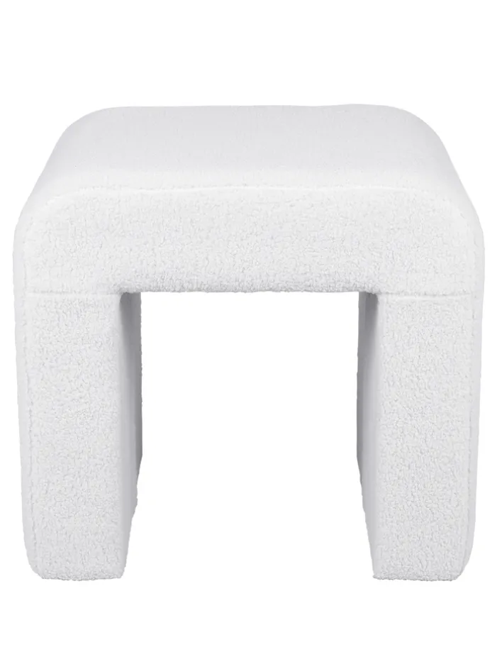 CASAVANTI Sitzbank, Holznachbildung, 52 x 45,5 x 48 cm cremefarben