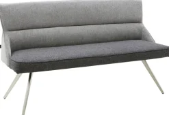 CASAVANTI Sitzbank TAIGA 160 cm Grau/Edelstahl gebürstet
