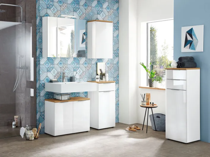 CASAVANTI Spiegelschrank CARA 76 x 71 x 23 cm weiß