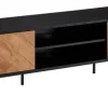 CASAVANTI TV-Lowboard 163 x 45 cm Schwarz/ Eiche