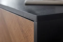 CASAVANTI TV-Lowboard 163 x 45 cm Schwarz/ Eiche