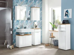 CASAVANTI Wandschrank CARA 39 x 69 x 27 cm weiß/braun