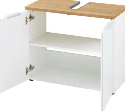 CASAVANTI Waschbeckenunterschrank CARA weiß/braun