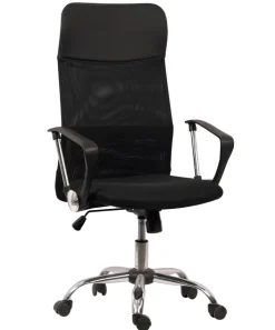 Chefsessel 62 x 118 x 64 cm schwarz/ chromfarbig