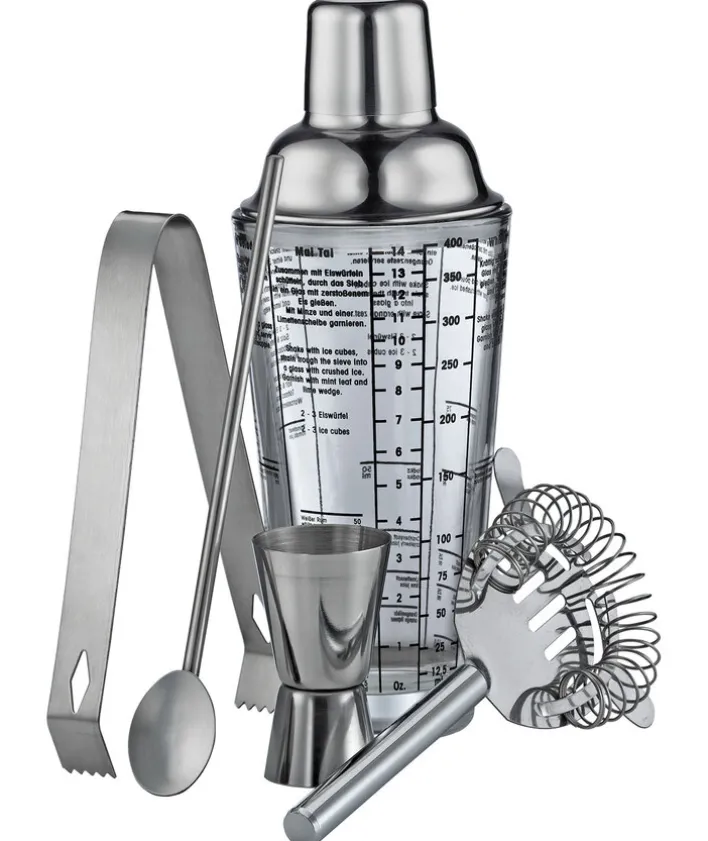 cilio Bar-Set COSMOPOLITAN 5-teilig Edelstahl/Glas