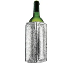 cilio Kühlmanschette WINE COOLER 14,5x18x2,5 cm silberfarbig