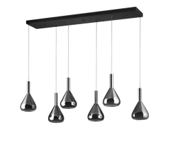 CINQUE LED Balkenpendel CIPERA 6-flg schwarz