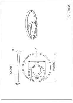 CINQUE LED Deckenlampe CIOLA 72 cm nickelfarbig