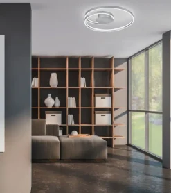 CINQUE LED Deckenlampe CIOLA 72 cm nickelfarbig