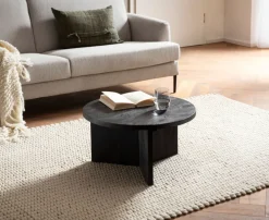 Couchtisch 60 cm Mango massiv Schwarz