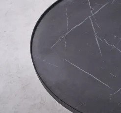 Couchtisch - Set KALMAR 2-tlg. Steinoptik schwarz/weiß