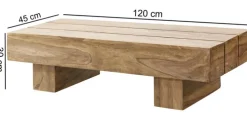 Couchtisch 120 x 45 cm Akazie