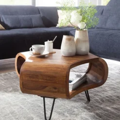 Couchtisch 55 x 55 cm braun