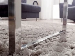 Couchtisch 120 x 60 cm braun/ silberfarbig