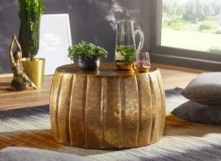 Couchtisch 60 x 36 cm Goldfarbig