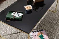 Couchtisch 120 x 60 cm Goldfarbig/ Schwarz