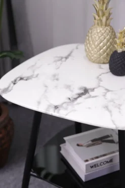 Couchtisch 55 x 55 cm schwarz /weiß