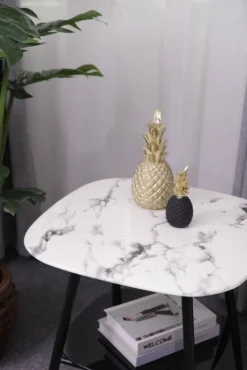 Couchtisch 55 x 55 cm schwarz /weiß