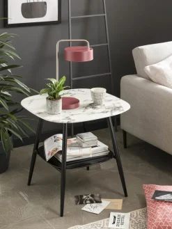 Couchtisch 55 x 55 cm schwarz /weiß