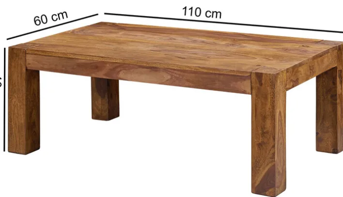 Couchtisch 110 x 60 cm Sheesham