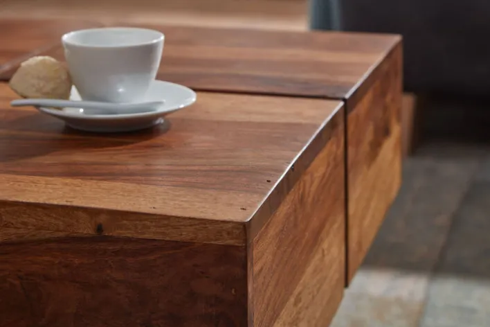 Couchtisch 58 x 58 cm Sheesham massiv