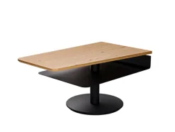 Couchtisch 100 x 60 x 46-64 cm Eiche furniert Braun