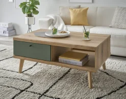 Couchtisch ALVA 107x67 cm Evoke Eiche teilmassiv