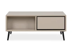 Couchtisch ARONA 94 x 40 x 50 cm sandfarben/schwarz