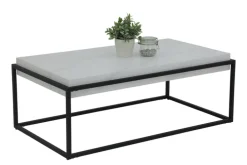 Couchtisch CARLOS 114 x 64 cm weiß/schwarz matt
