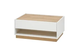 Couchtisch CITY 90x60 cm Weiß/Wotan Eiche Nachbildung