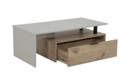 Couchtisch DENNIS 110 x 55 cm hellgrau/braun