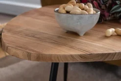 Couchtisch 2er Set Schwarz/ Akazie massiv