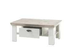 Couchtisch FLORENZ 109x69 cm weiß/braun