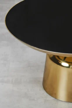 Couchtisch GAJETTA 80 x 45 cm rund goldfarbig