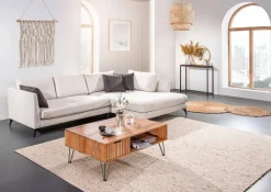 Couchtisch HUDSON 100 x 70 cm braun/ schwarz