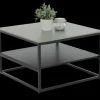 Couchtisch HUGO 70 x 70 cm grau/schwarz