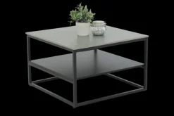 Couchtisch HUGO 70 x 70 cm grau/schwarz