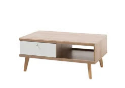 Couchtisch LENA 107x67 cm Eiche Riviera/ Weiss matt