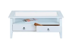 Couchtisch MAX 115x45x60 cm Massivholz Kiefer weiß