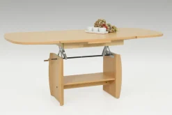 Couchtisch MICHAEL III 90-142 x 68 cm Buche Dekor