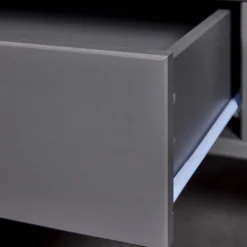 Couchtisch NICLAS 115x45x60 cm Massivholz grau/braun