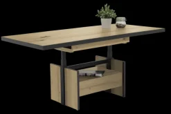 Couchtisch NOAH 110(150) x 70 cm Artisan-Eiche-Dekor braun/schwarz