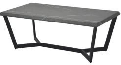 Couchtisch ROLAND 110 x 60 cm Dekor Marmor-Optik grau/schwarz