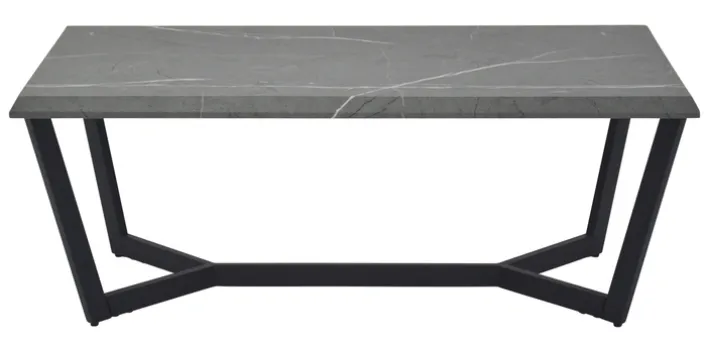 Couchtisch ROLAND 110 x 60 cm Dekor Marmor-Optik grau/schwarz