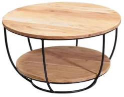 Couchtisch rund 60 cm Akazie massiv