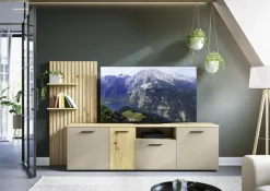 Couchtisch TOMAR 108 x 60 cm braun/kaschmirfarbig