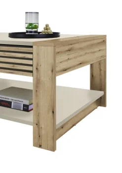 Couchtisch TOMAR 108 x 60 cm braun/kaschmirfarbig